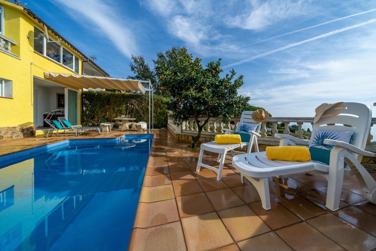 Villa Vista Lux, Piscina Privada Y Zona Exterior Con Vista Mar Tossa de Mar Bagian luar foto